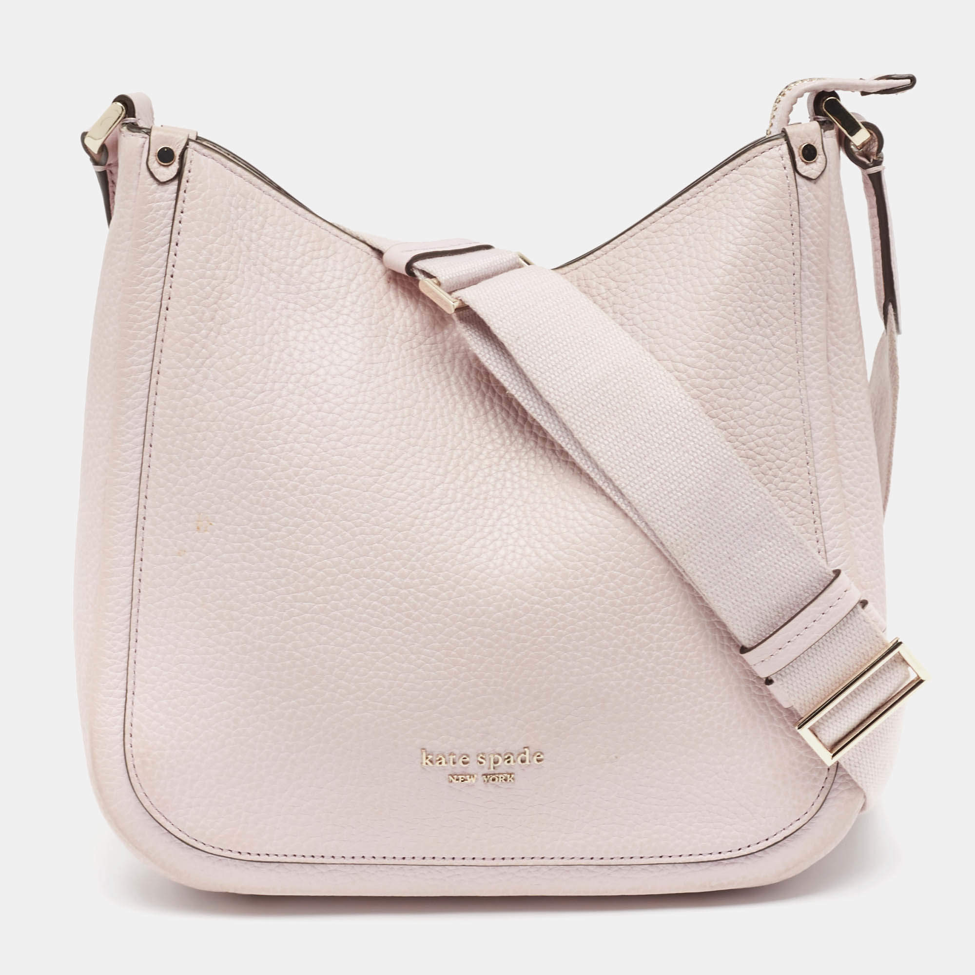 Kate Spade Lilac Leather Roulette Messenger Bag