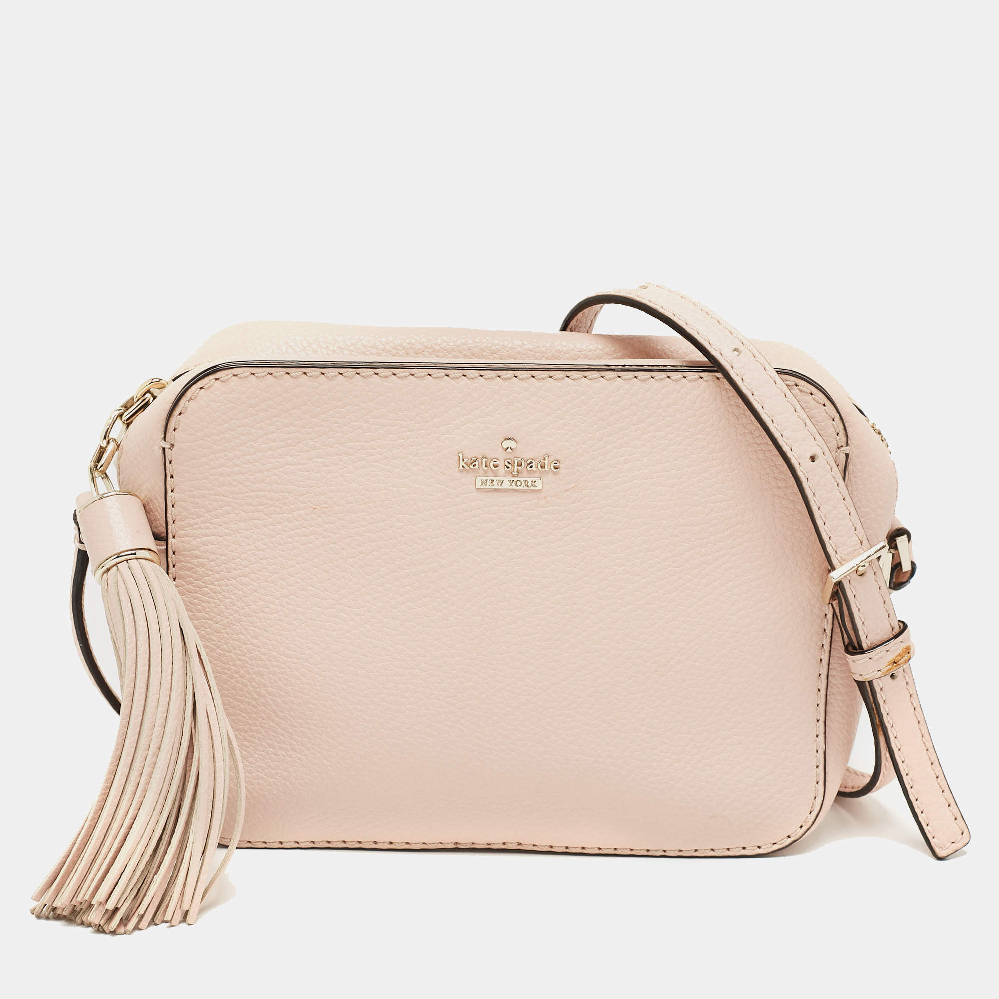 Kate Spade Pink Leather Kingston Drive Arla Crossbody Bag