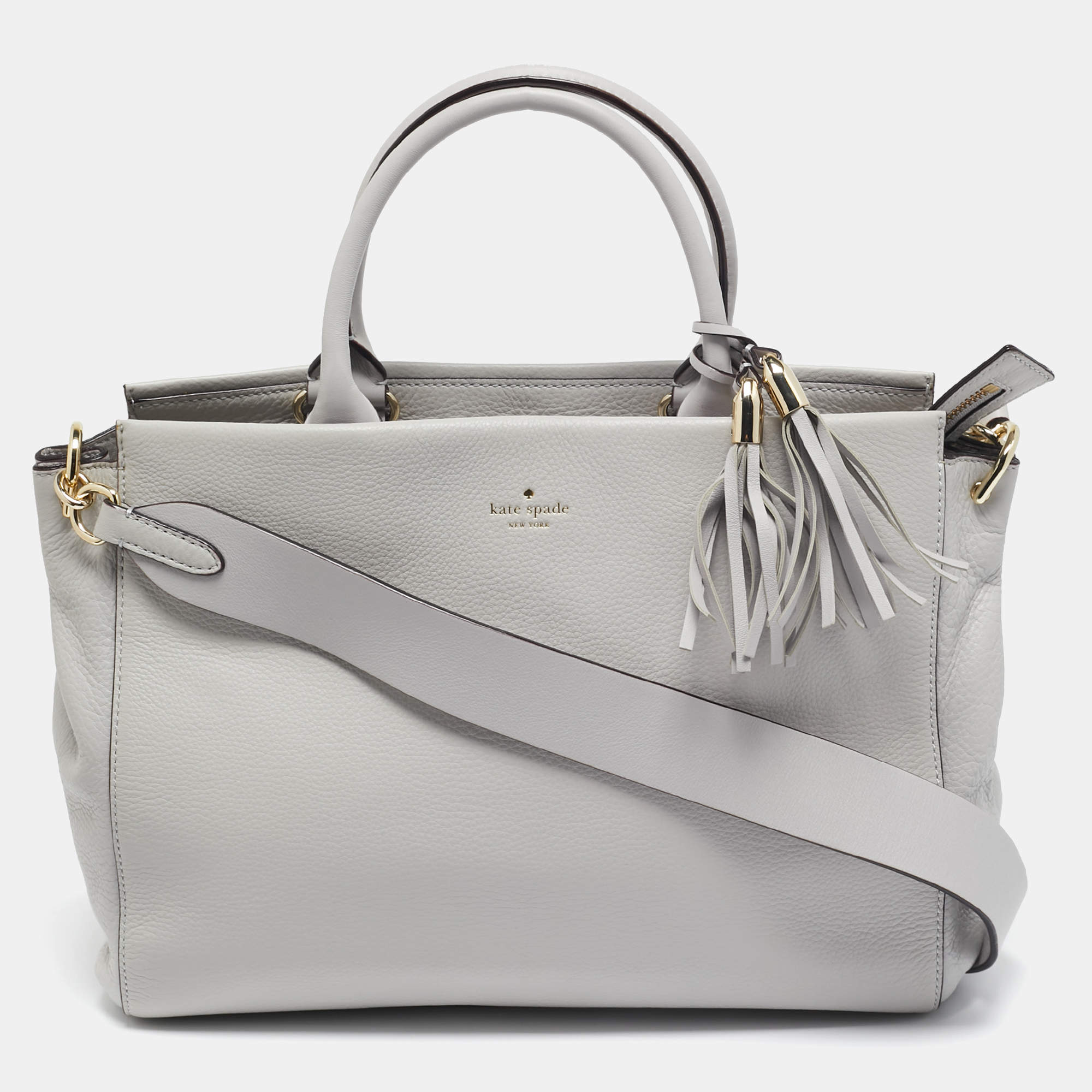 Kate Spade Grey Leather Larson Tote