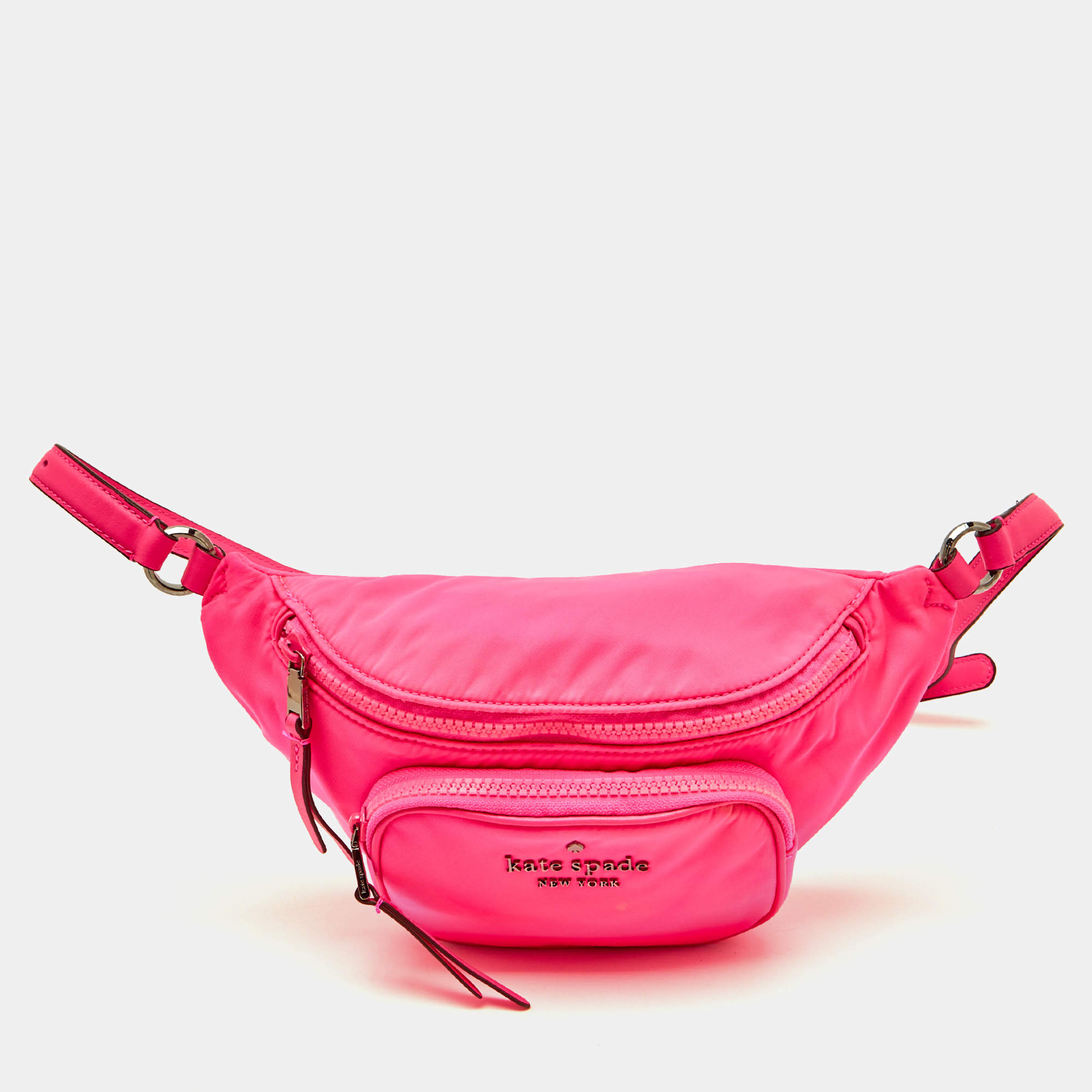 Pre Owned Kate Spade Neon Pink Nylon Dorien Fanny Pack Belt Bag
