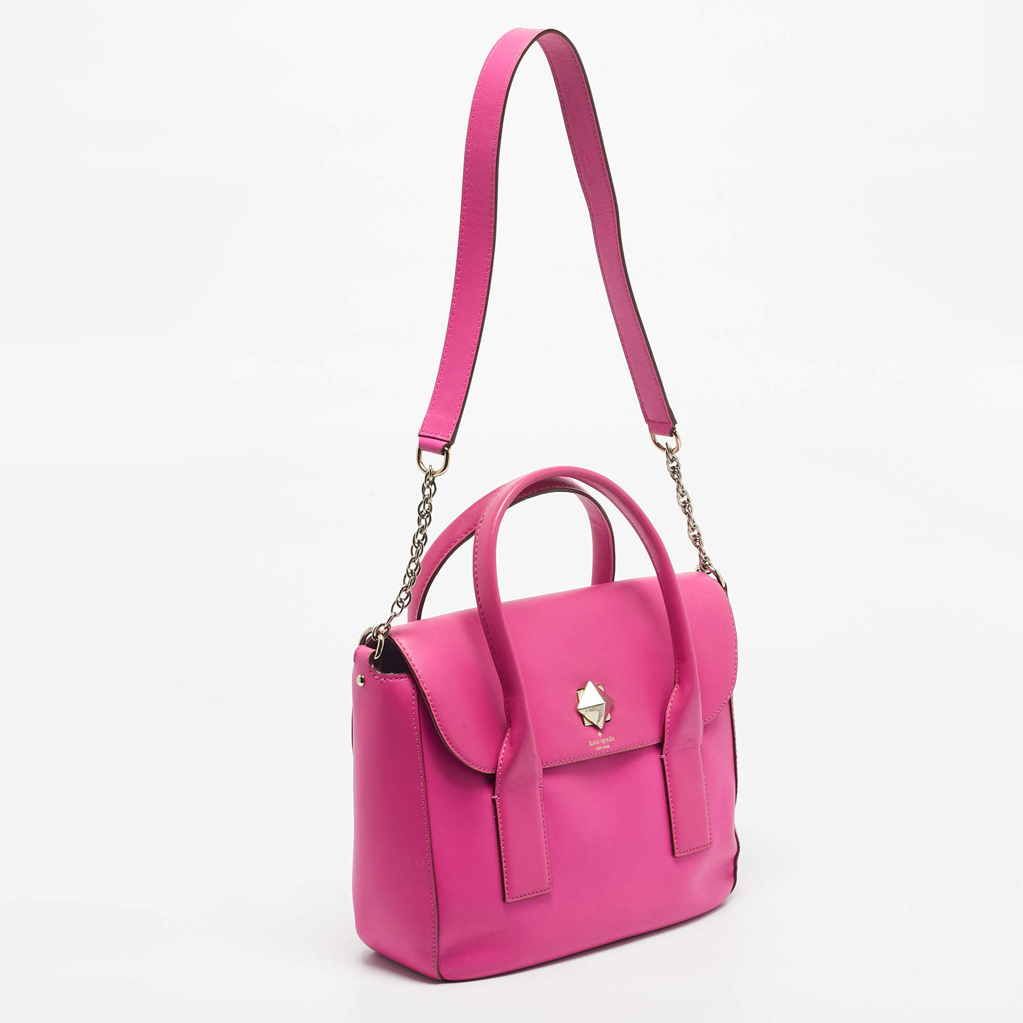 Kate Spade Pink Leather Wellesley Alessa Satchel Kate Spade