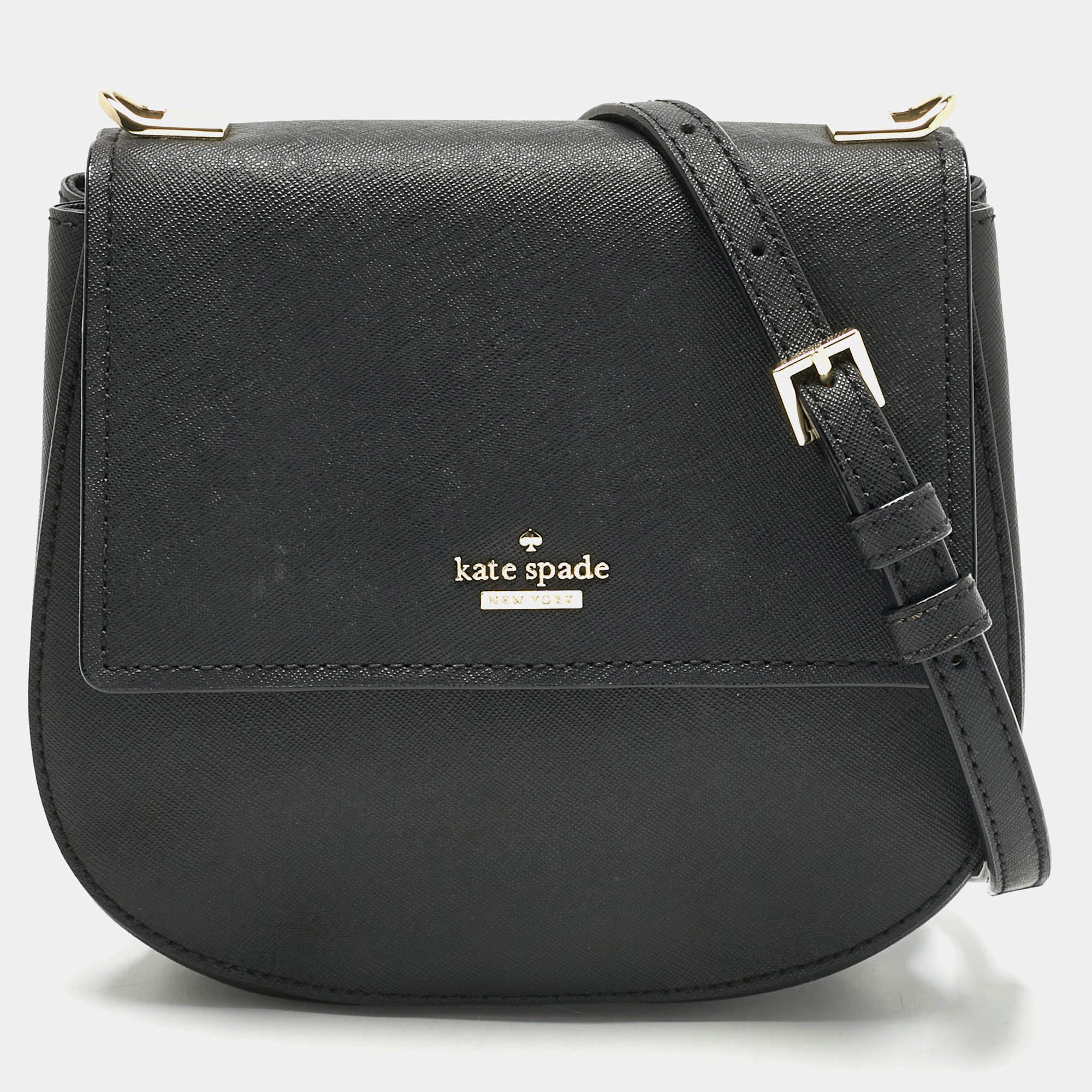 Pre Owned Kate Spade Black Leather Small Cameron Street Byrdie Crossbody Bag