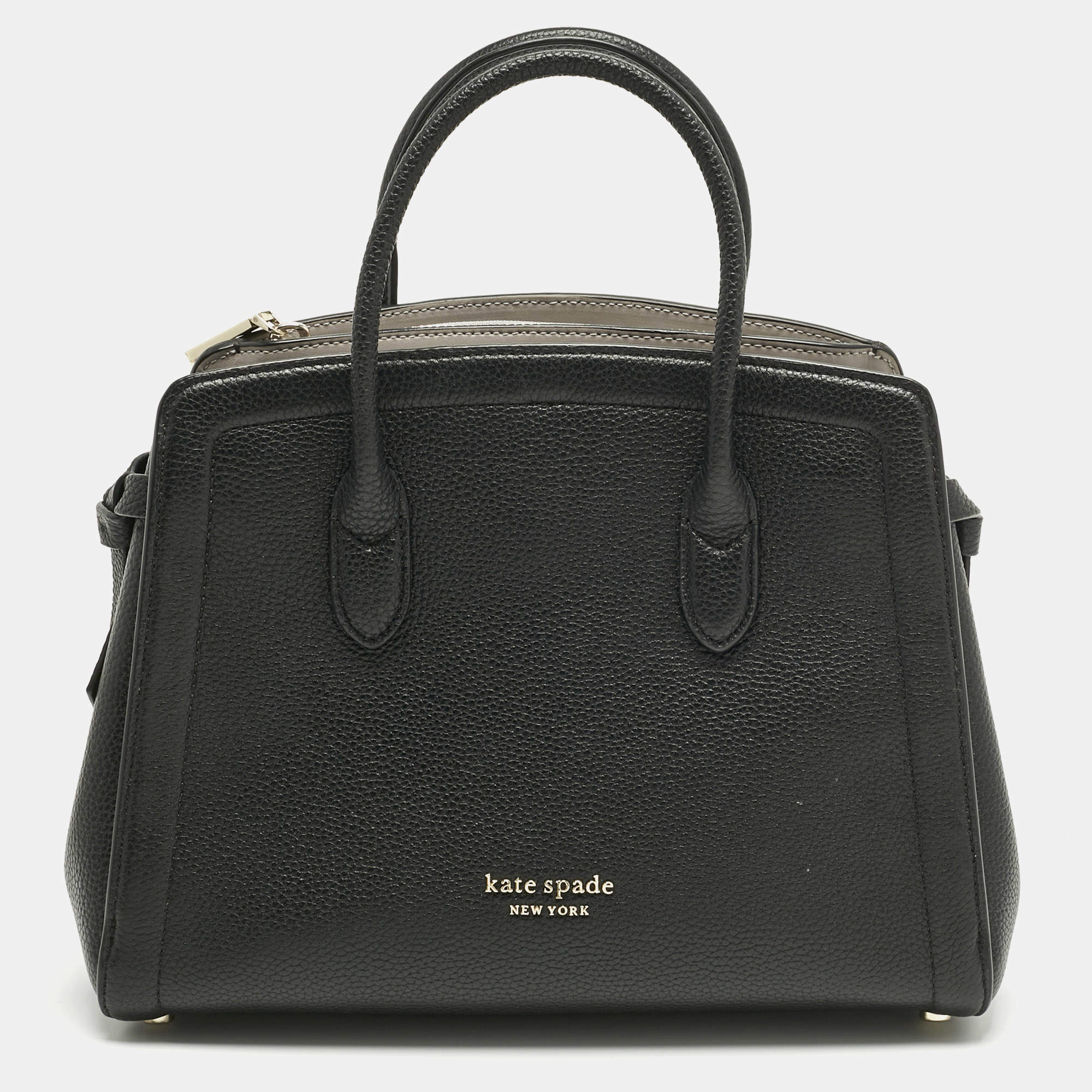 Pre Owned Kate Spade Black Leather Knott Satchel