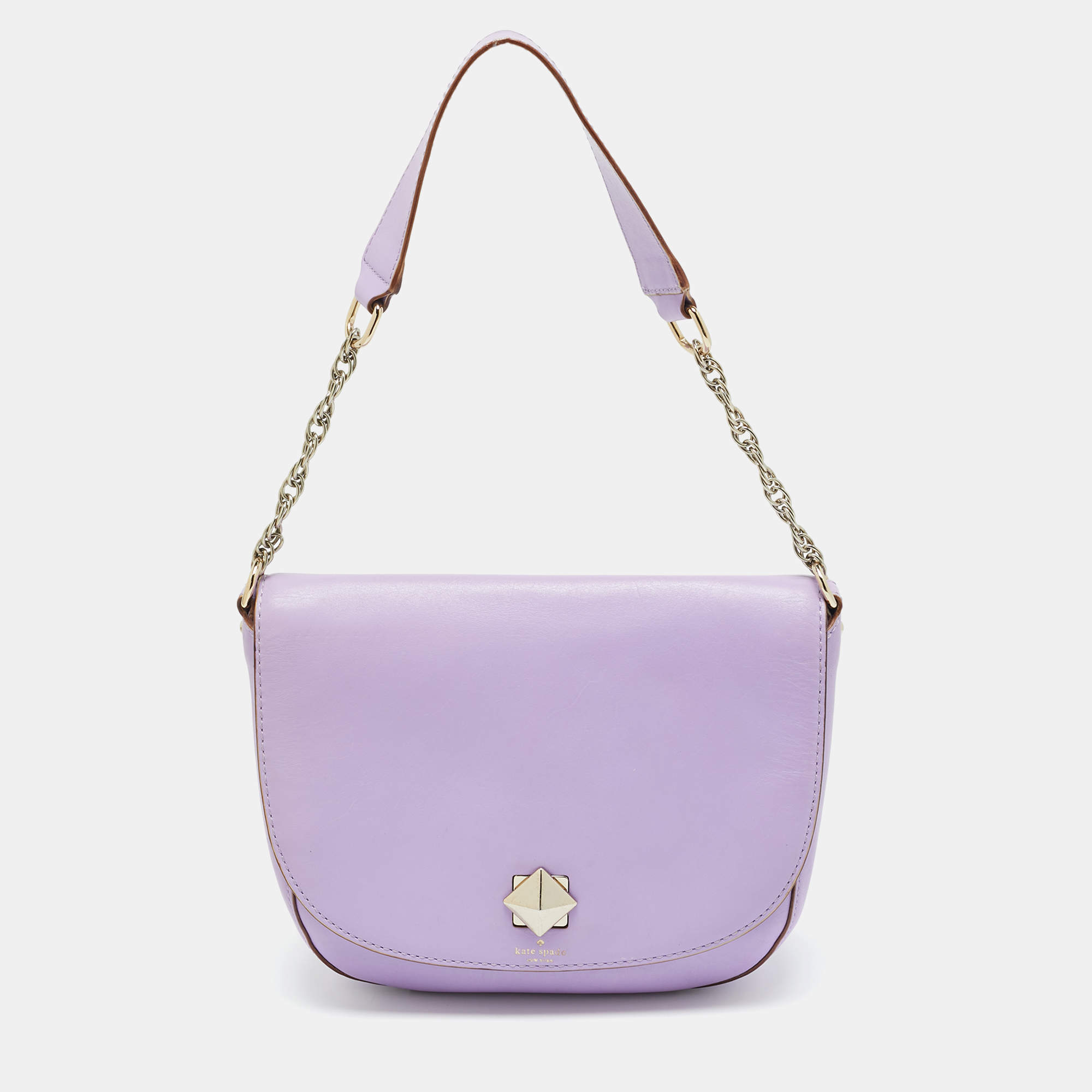 Pre Owned Kate Spade New Bond Street Sawyer Lilac Leather Hobo
