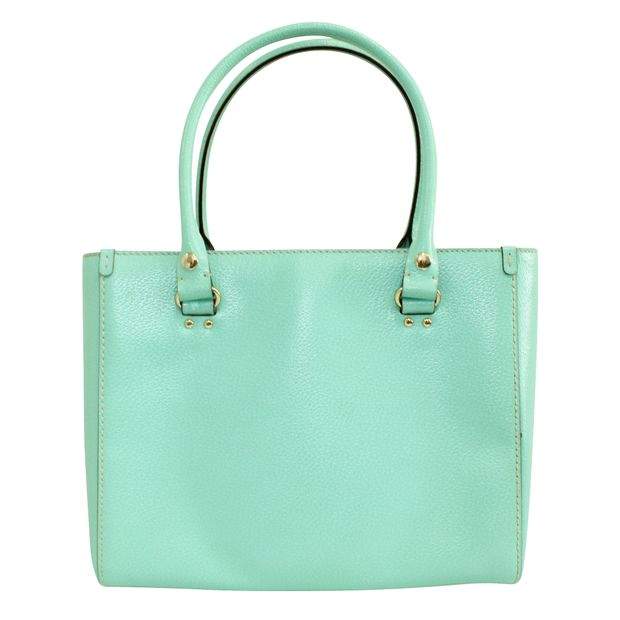 KATE SPADE Wellesley Quinn Emerald Green Leather Satchel Handbag
