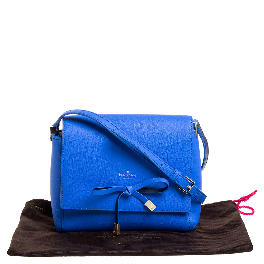 kate spade navy blue handbag — bows & sequins