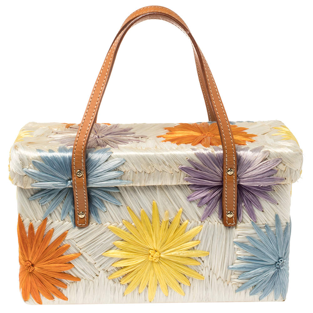 حقيبة باسكيت كيت سبيد كابو هوليداي قش ورافية متعددة الألوان