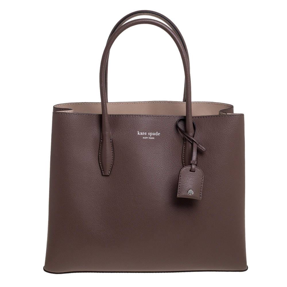Pre Owned Kate Spade Brown Leather Medium Eva Tote 