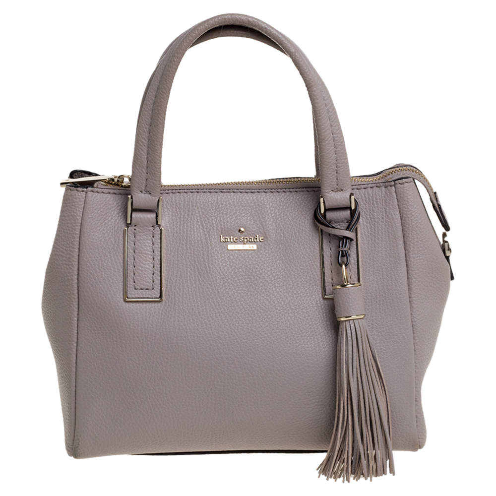 Pre Owned حقيبة كيت سبيد جلد وردي داكن بشراشيب