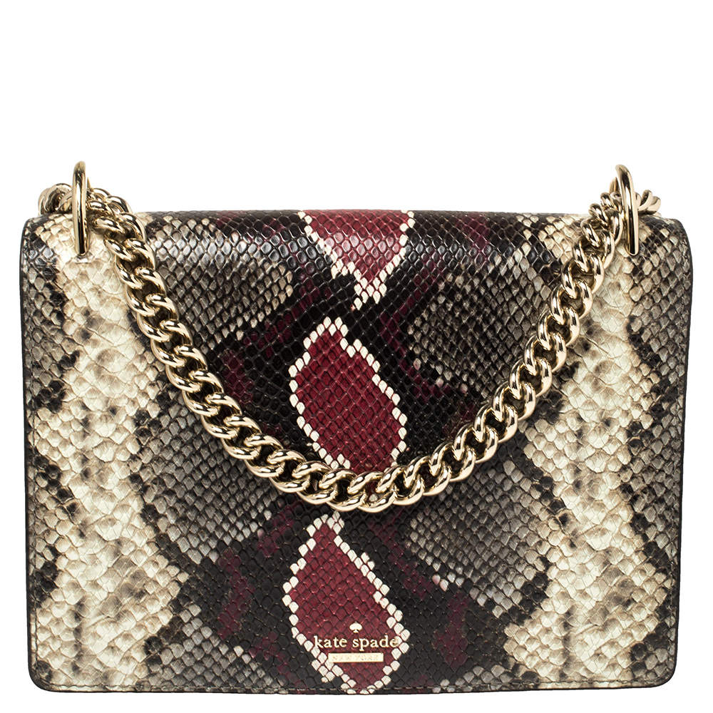 مملوكة مسبقًا Kate Spade Multicolor Python Spencer Shoulder Bag