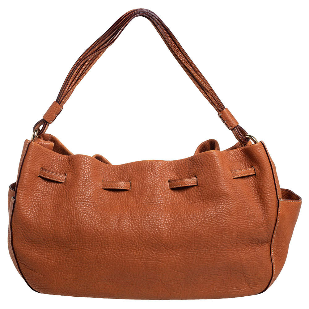 Pre Owned Kate Spade Brown Leather Bucket Bag