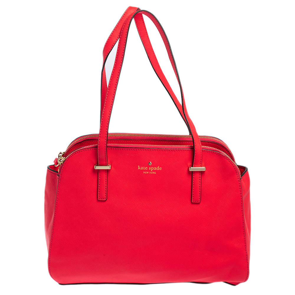 Pre Owned Kate Spade Bright Pink Leather Cedar Street Elissa Satchel