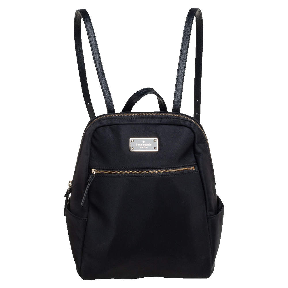 Pre Owned Kate Spade Black Nylon Small Bradley Backpack
