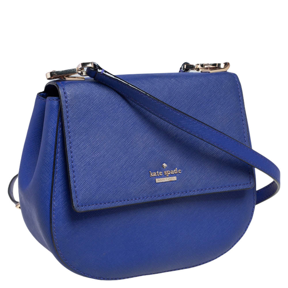 Kate Spade Blue Leather Small Cameron Street Byrdie Crossbody Bag