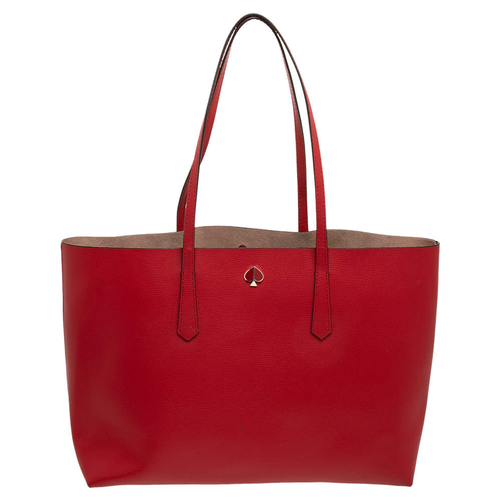 Pre Owned Kate Spade Red Leather Tote
