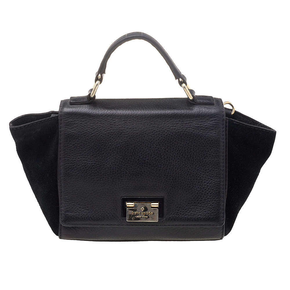 Kate Spade Black Leather And Suede Magnolia Park Top Handle Bag Kate Spade  | TLC