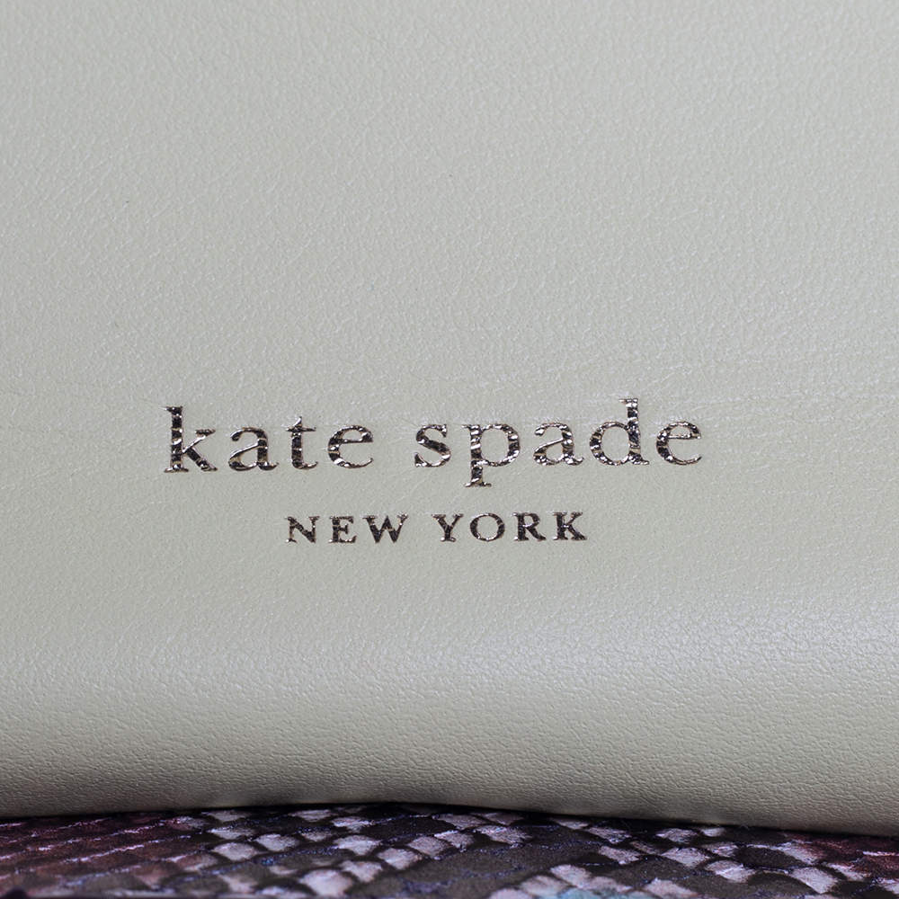 Kate Spade Multicolor Snakeskin Embossed Leather Nicola Twistlock
