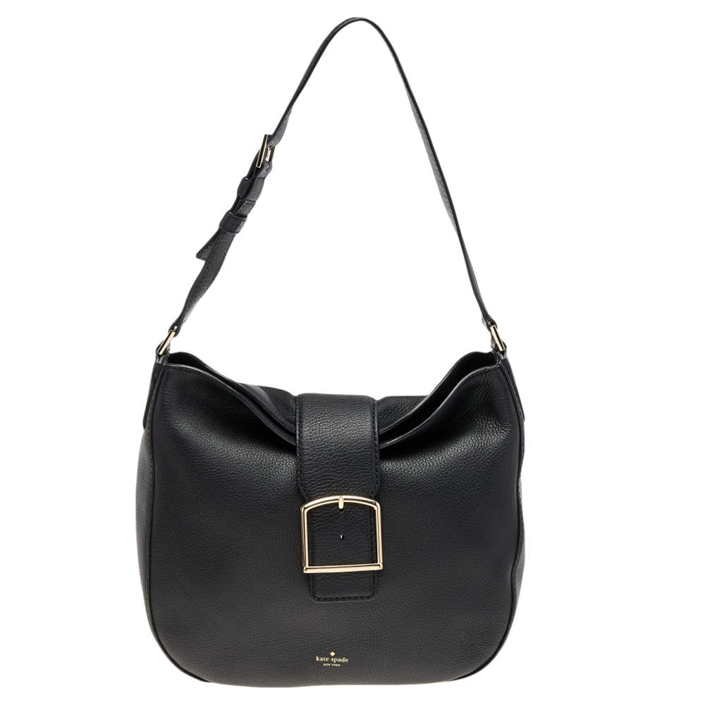 Pre Owned Kate Spade Black Leather Healy Lane Lilith Hobo