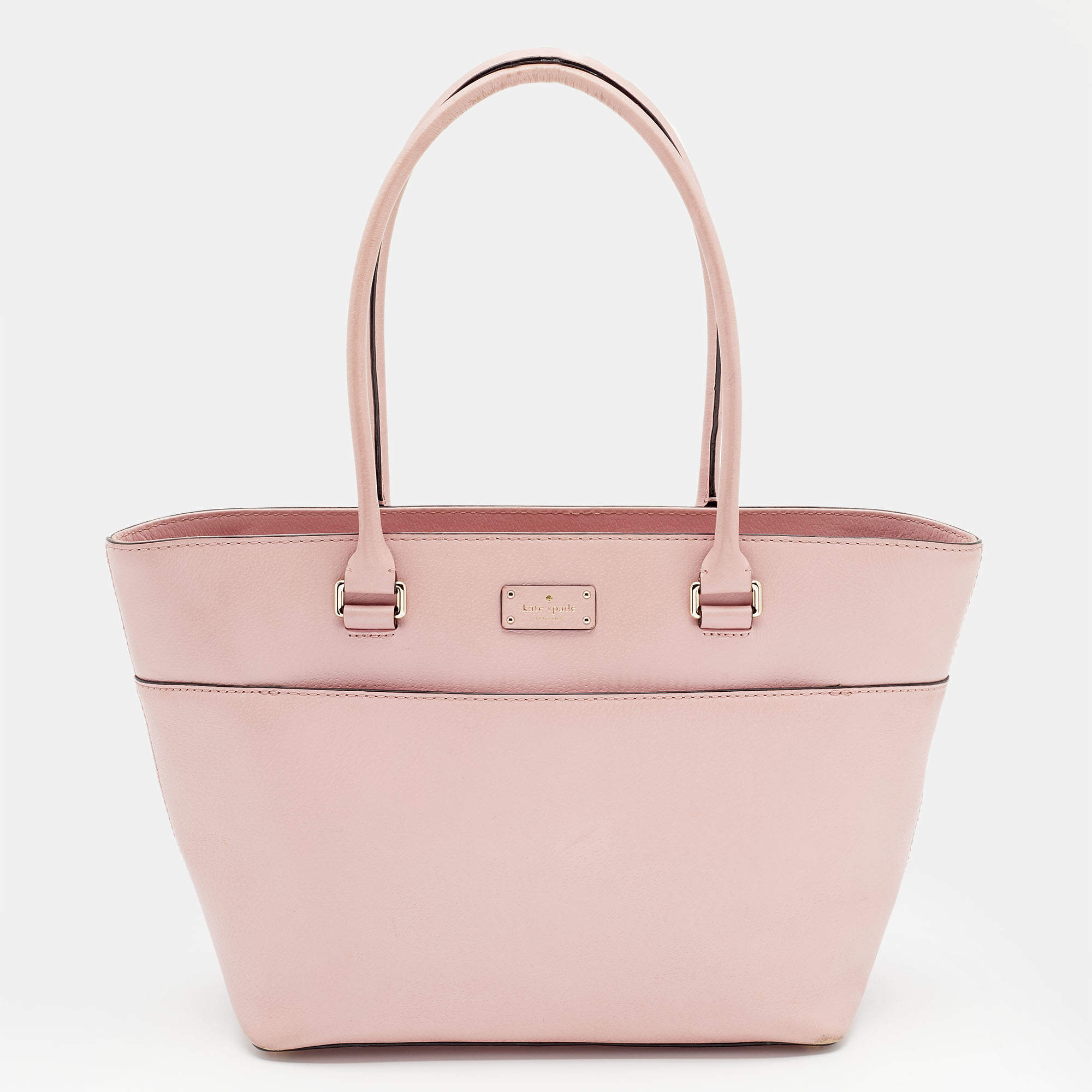 Pre Owned Kate Spade Light Pink Leather Tote
