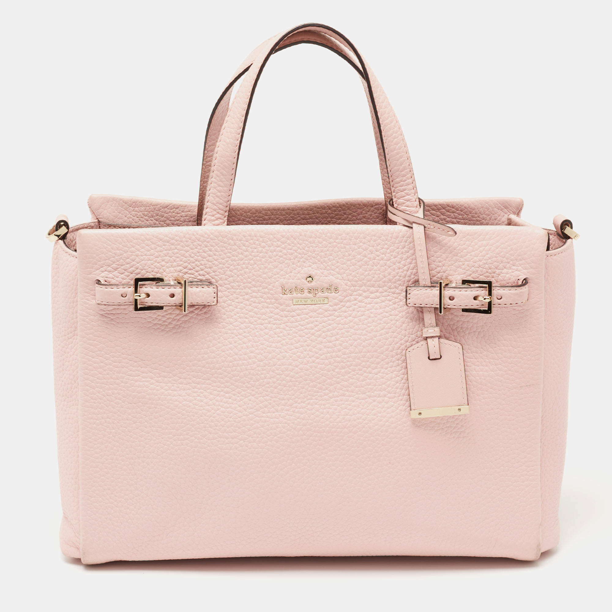 Pre Owned Kate Spade Pink Leather Holden Street Lanie Tote