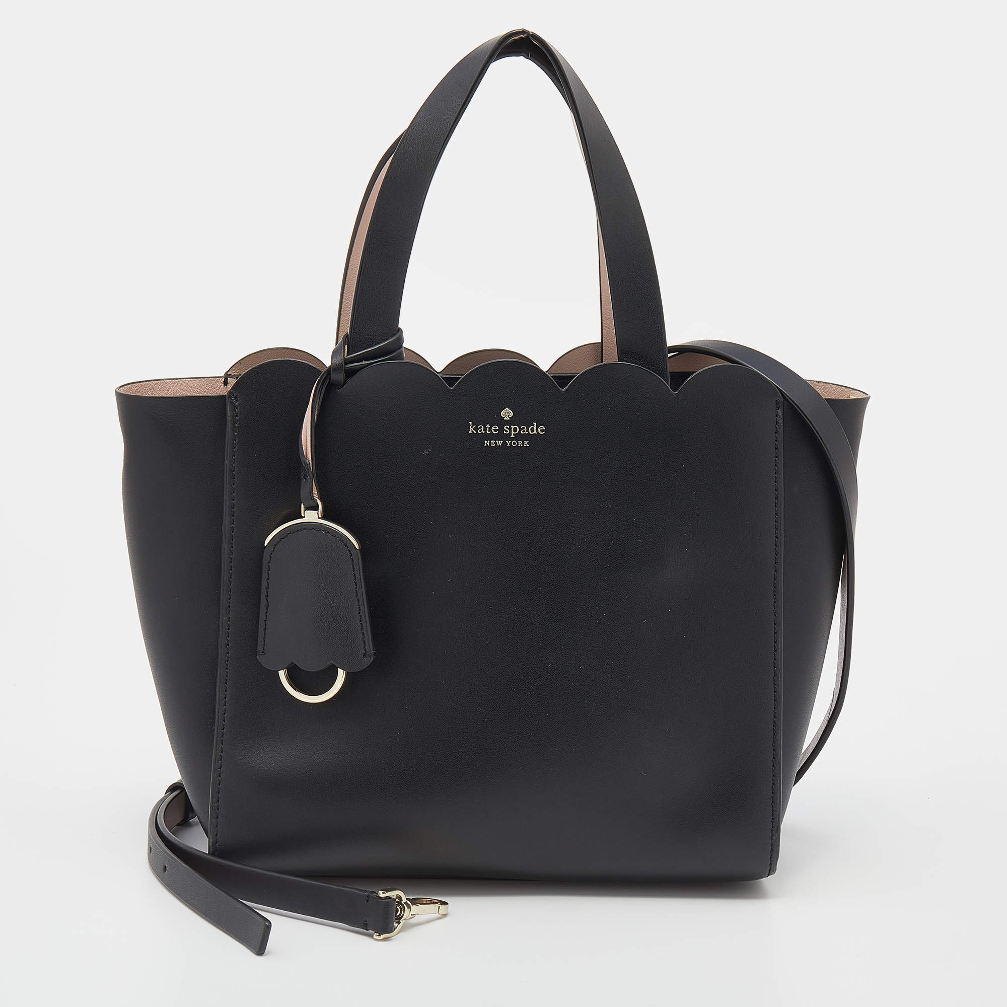 Pre Owned Kate Spade Black Leather Magnolia Street Tote