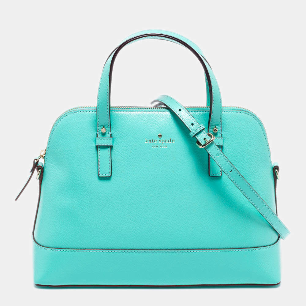 Pre Owned Kate Spade Mint Green Leather Cedar Street Maise Satchel 