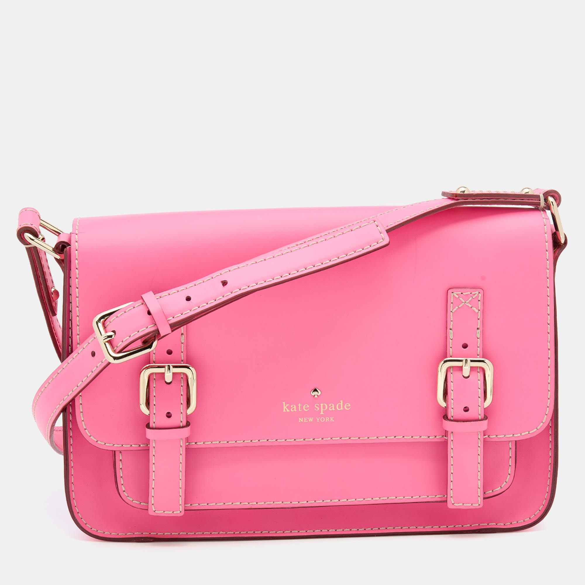 Buy the Kate Spade Women's Pink Leather Crossbody Purse