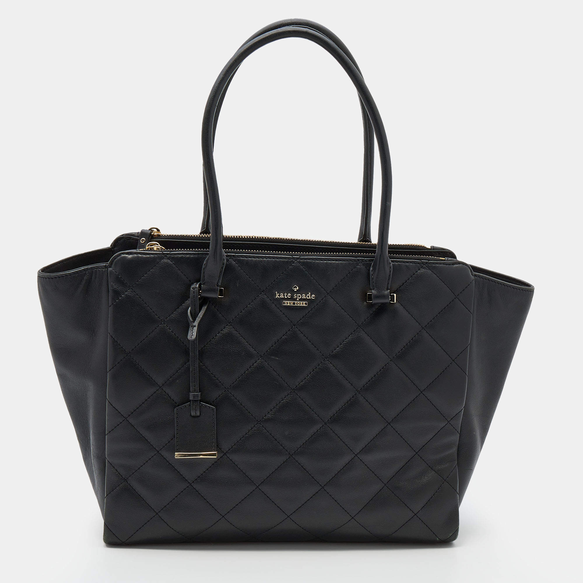 Kate Spade Black Quilted Leather Tote
