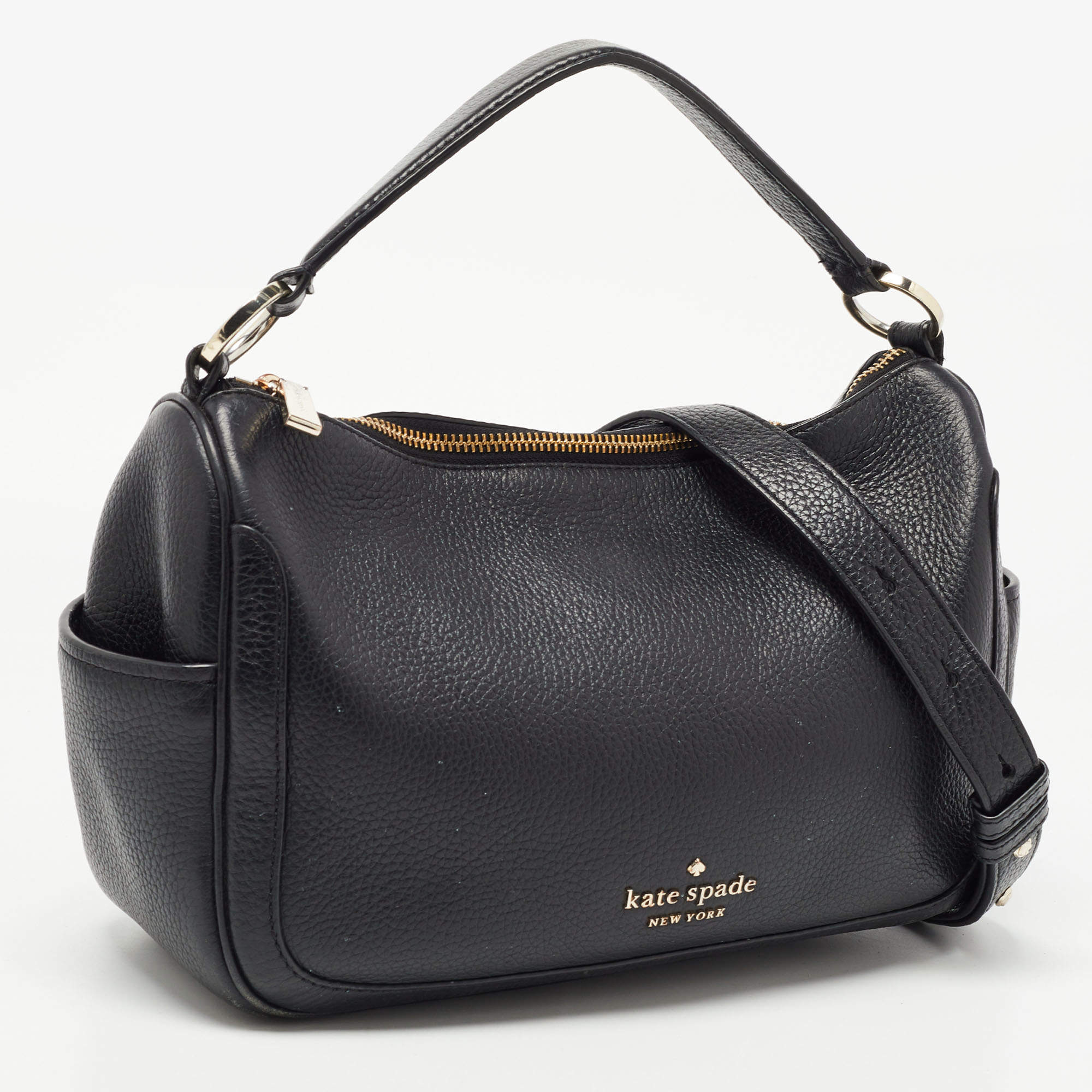 Kate Spade Black Leather Smoosh Crossbody Bag Kate Spade