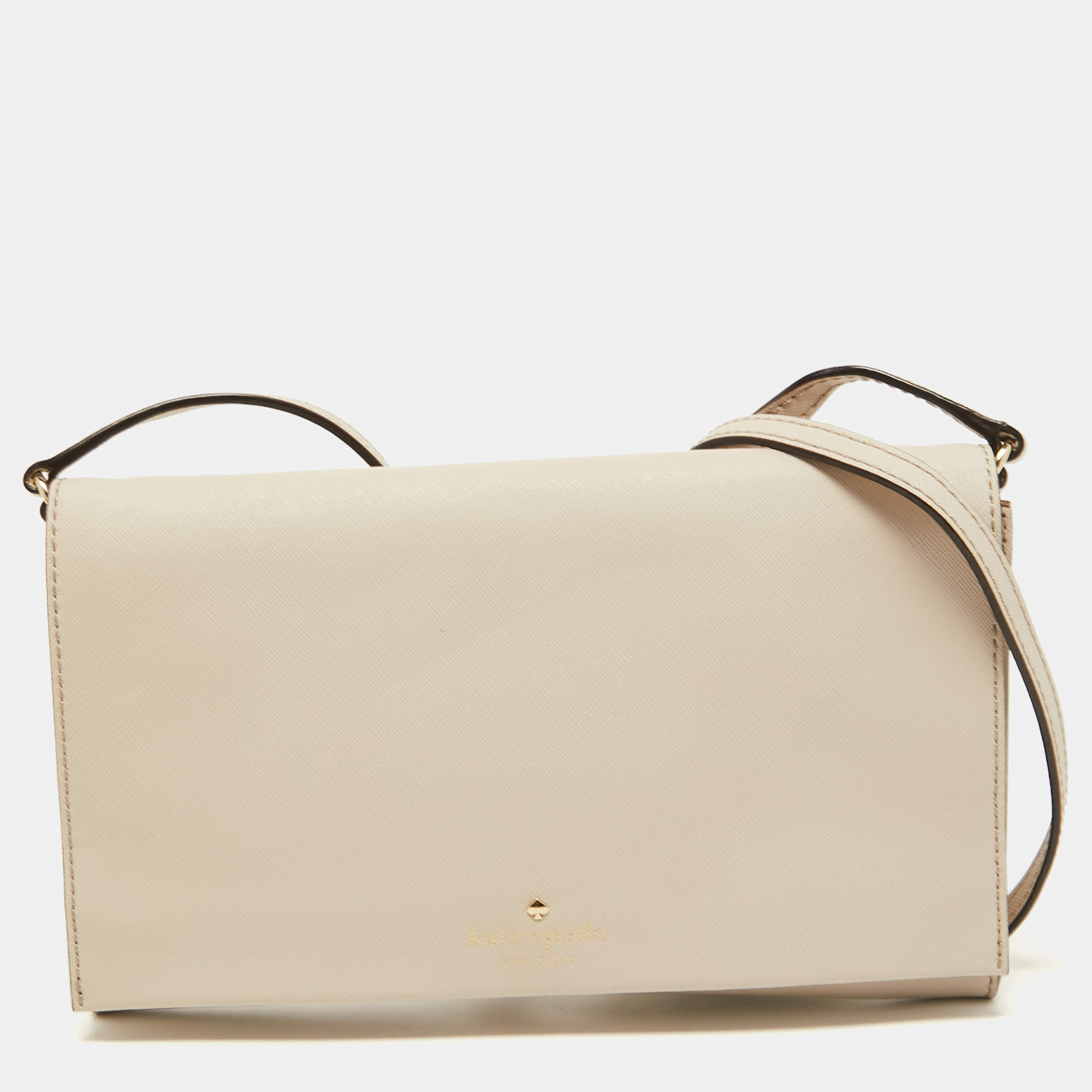 Kate Spade Ivory Saffiano Leather Cedar Street Cali Crossbody Bag