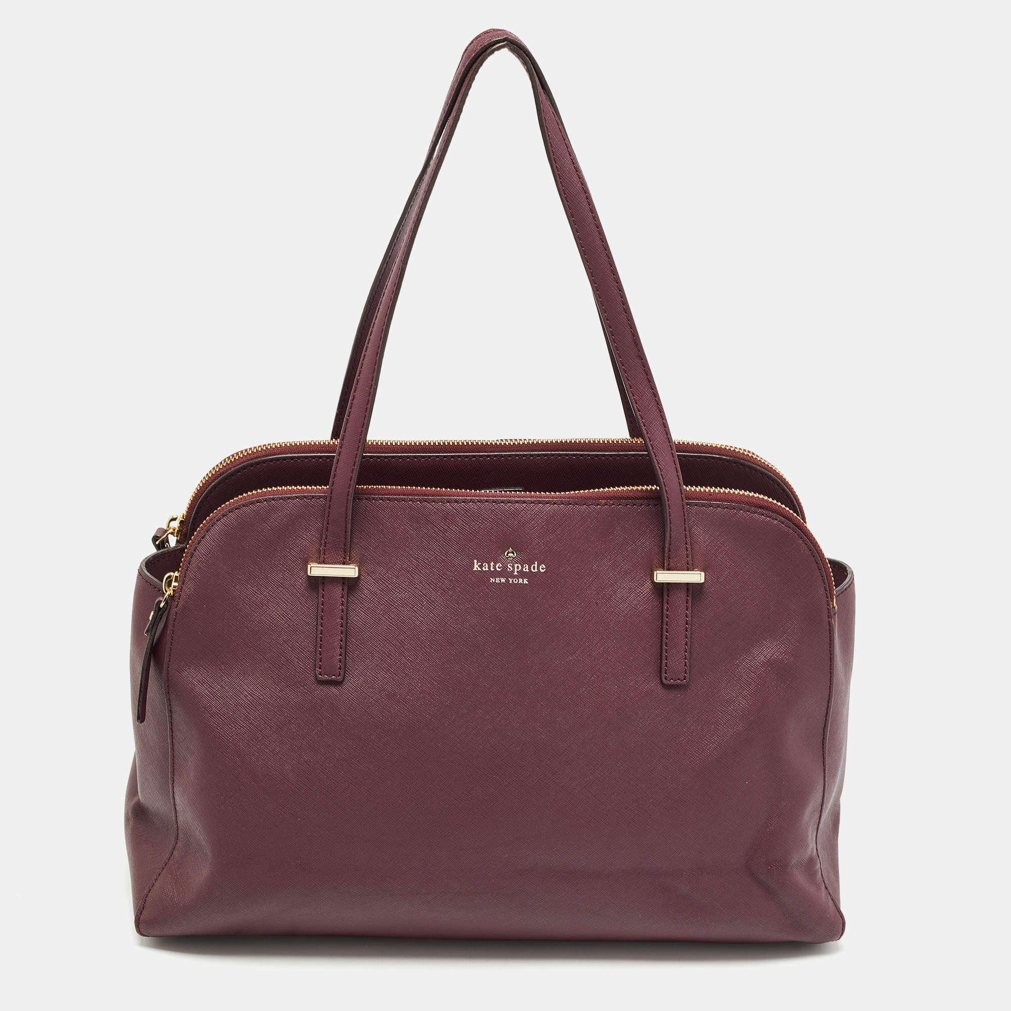Kate Spade Burgundy Leather Cedar Street Elissa Satchel