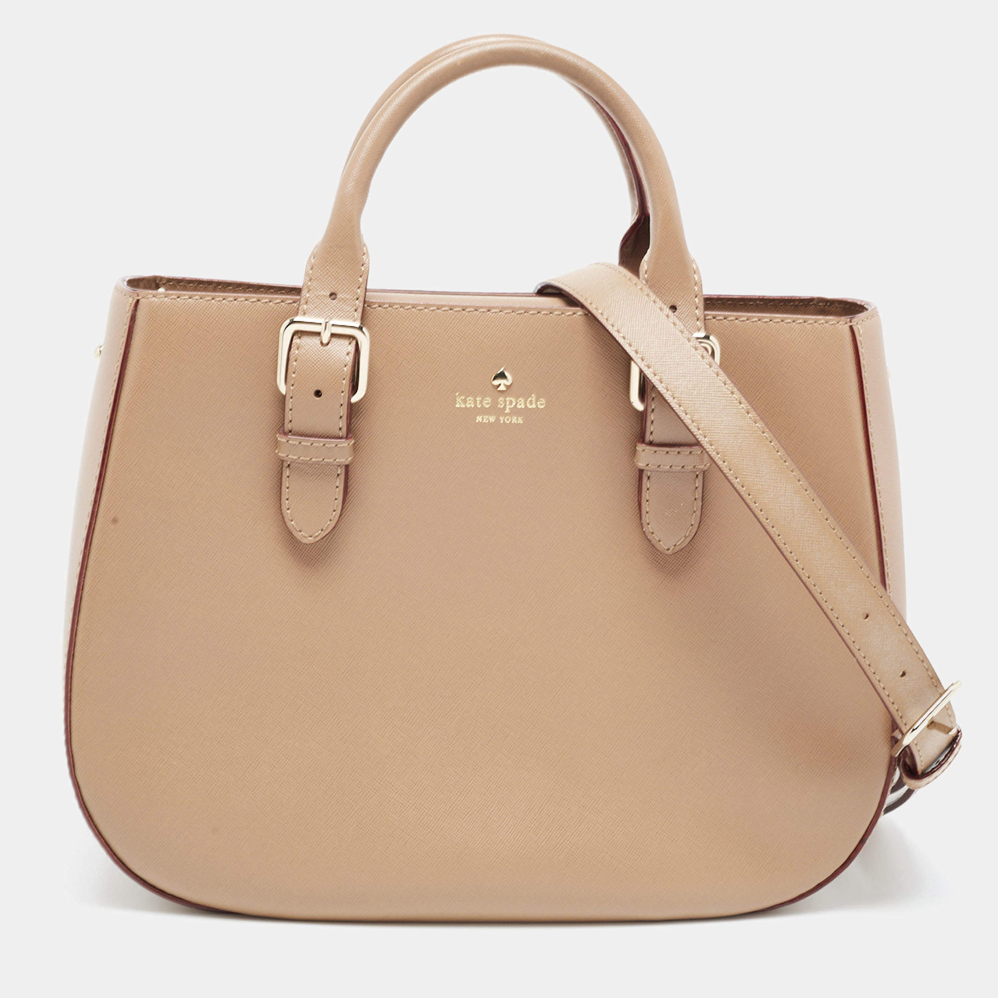 Pre Owned Kate Spade Brown Leather Charlotte Street Sylvie Tote