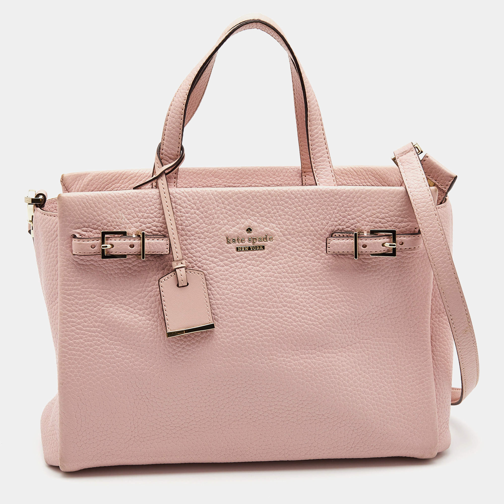 Kate Spade Pink/Red Saffiano Leather Cedar Street Hayden Tote Kate