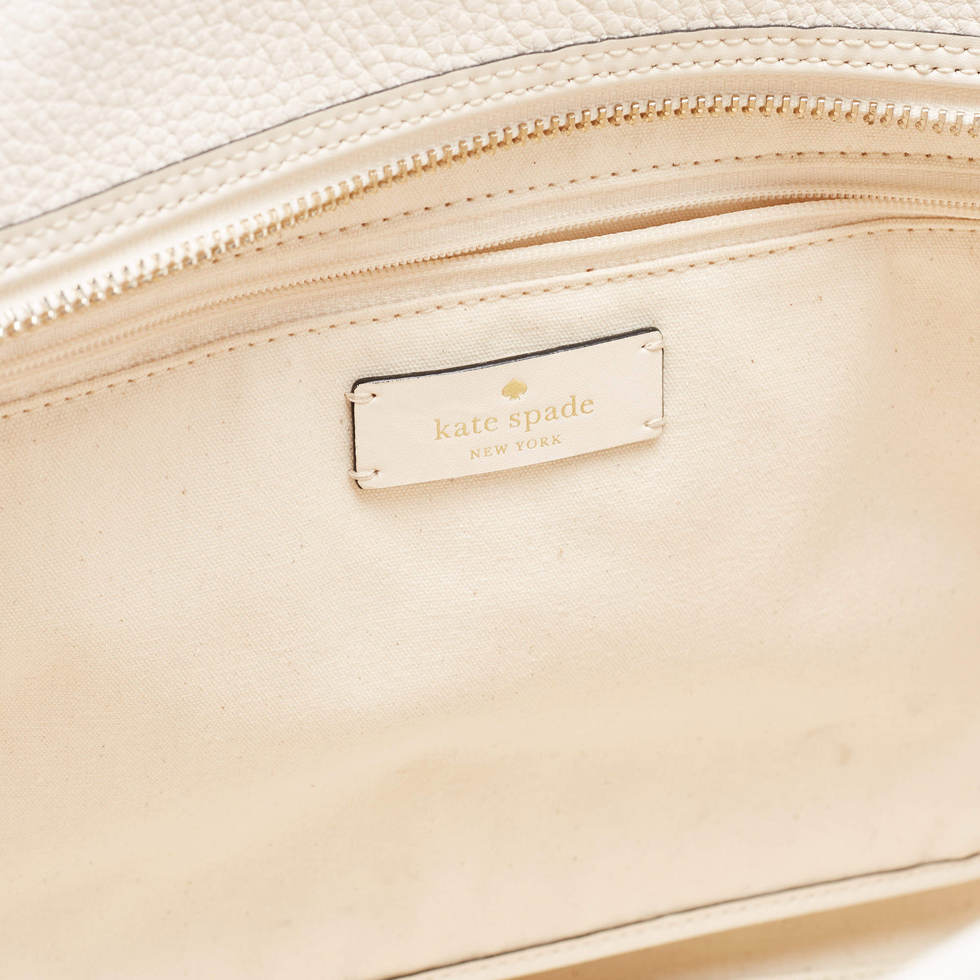 Kate Spade Off White Leather Medium Ella Tote Kate Spade