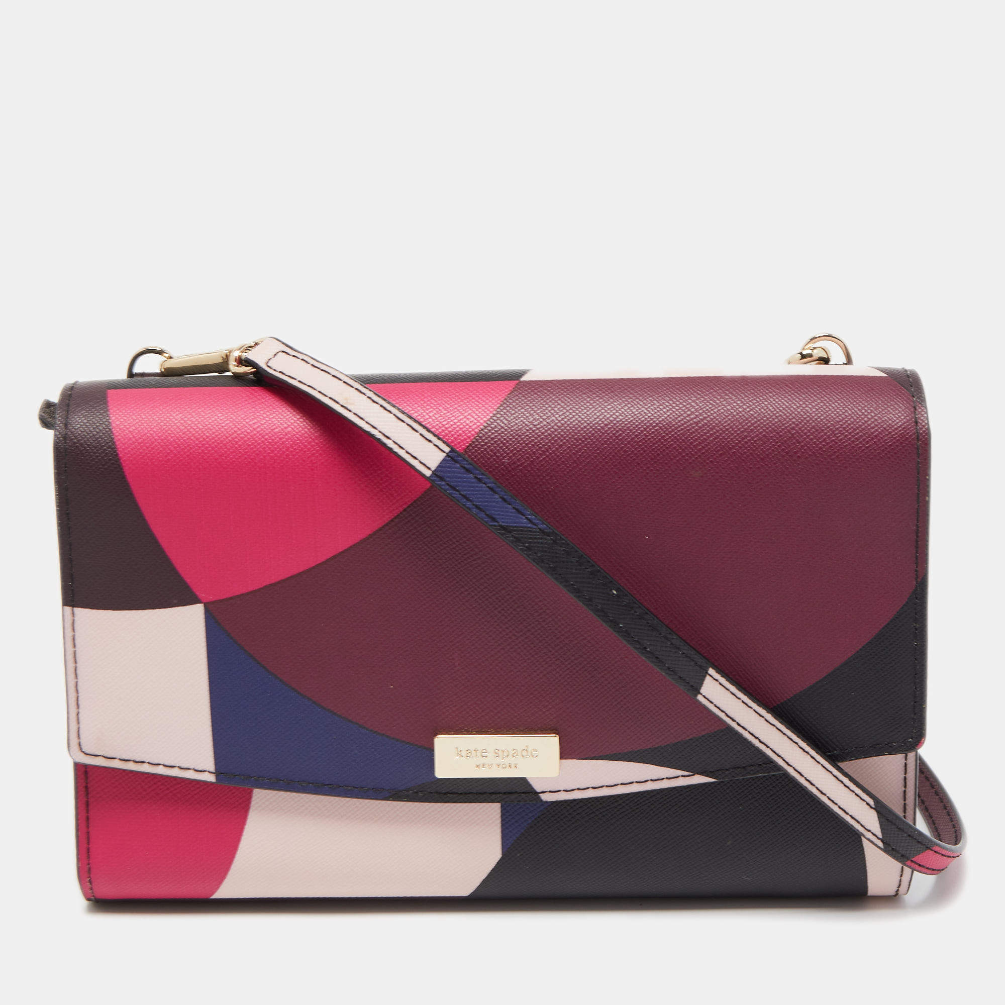 Kate Spade Multicolor Leather Flap Phone Crossbody Bag