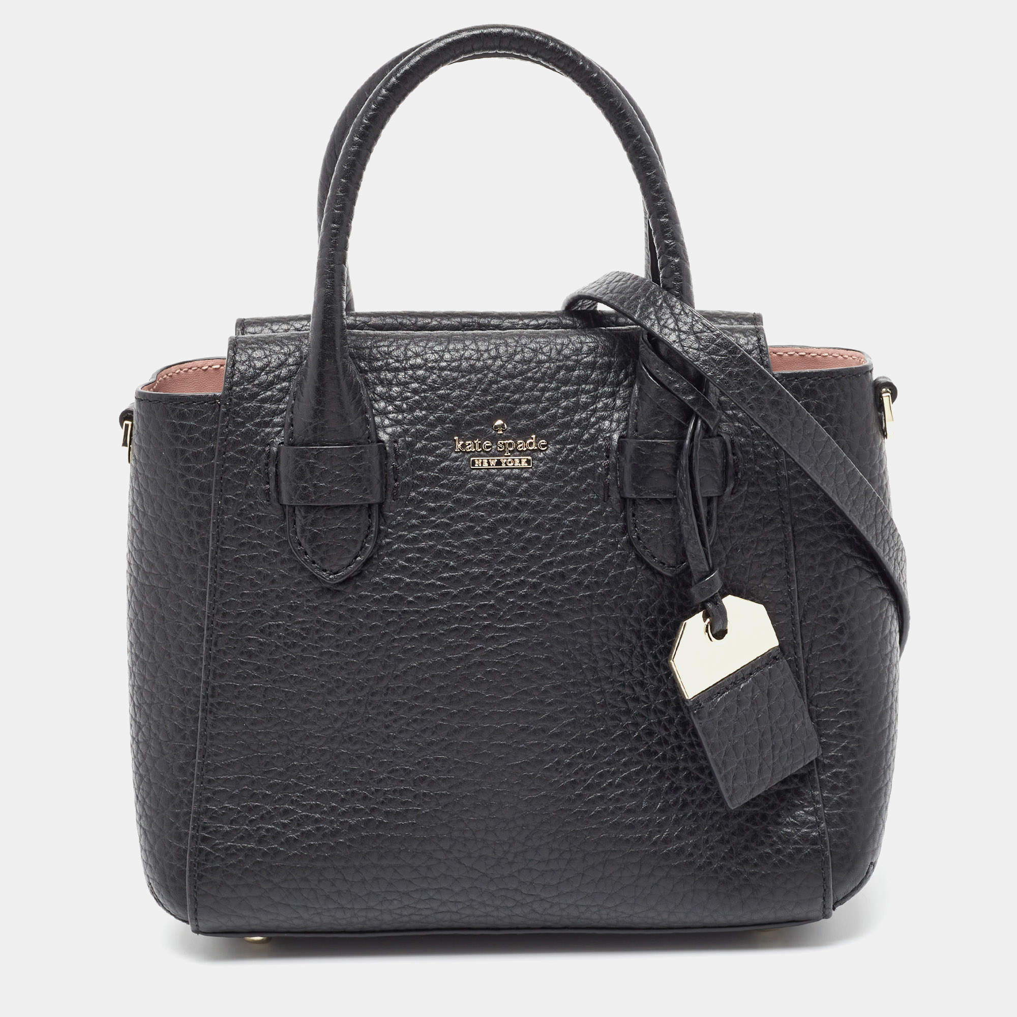 Kate Spade Black Leather Carter Street Kylie Satchel
