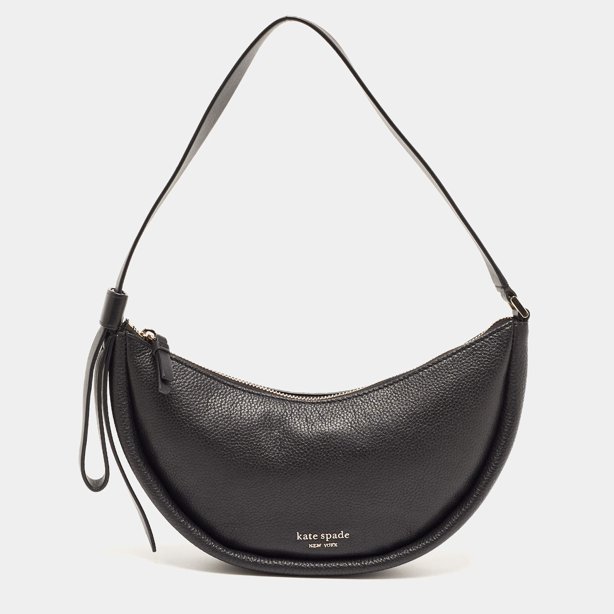 Kate Spade Black Leather Smile Shoulder Bag