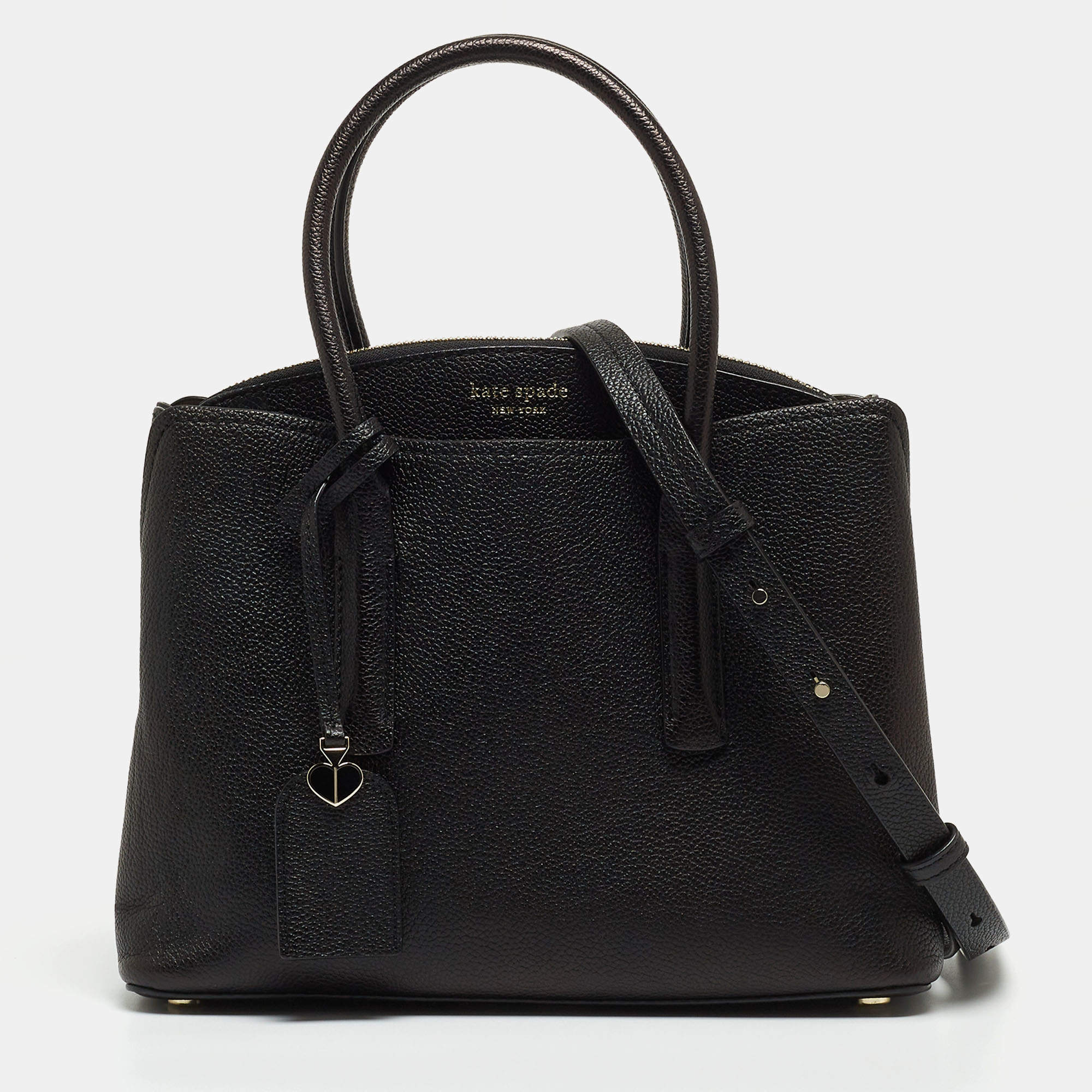 Pre Owned Kate Spade Black Leather Margaux Tote