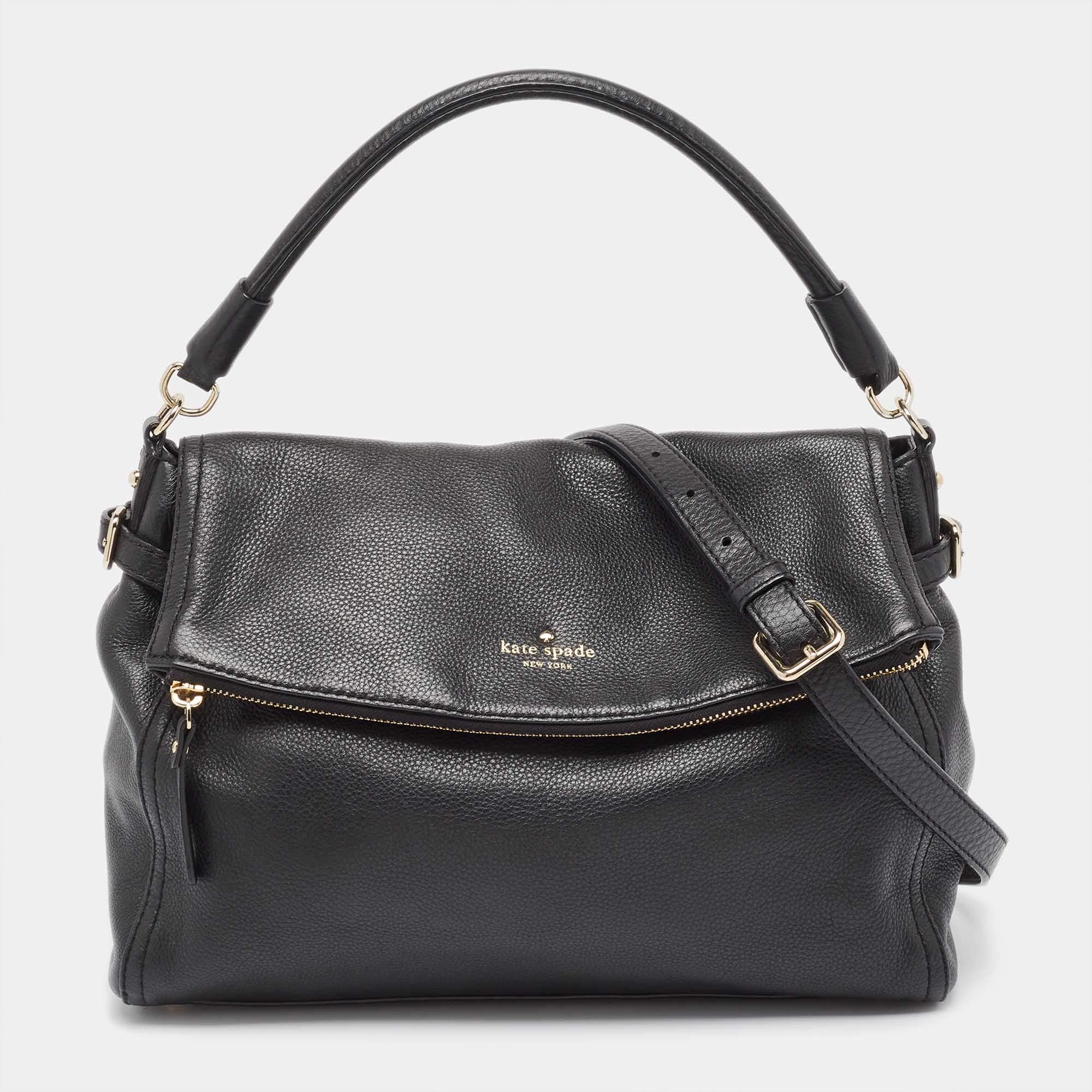 Kate Spade Black Leather Cobble Hill Manika Bag