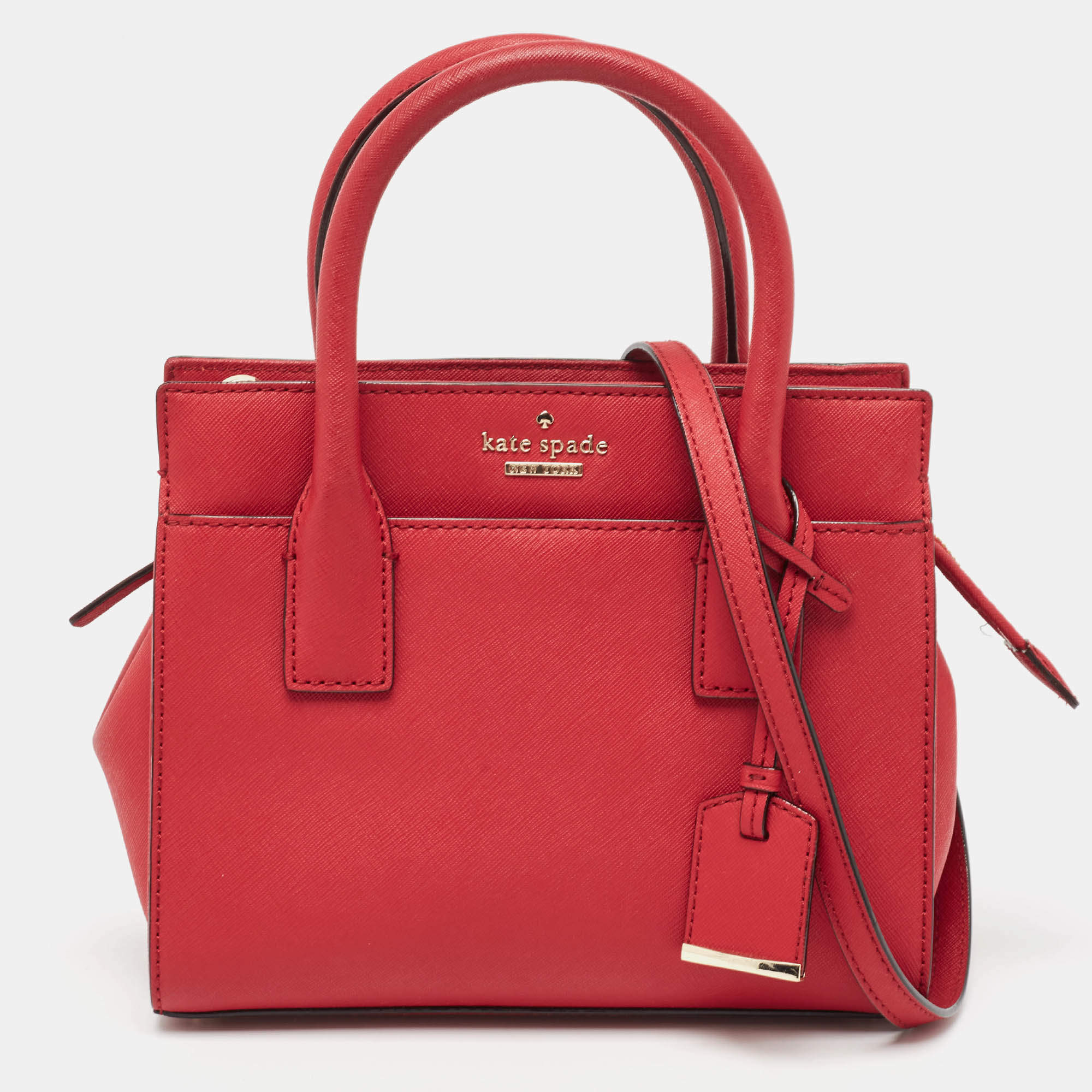 Pre Owned Kate Spade Red Leather Cameron Street Candace Tote