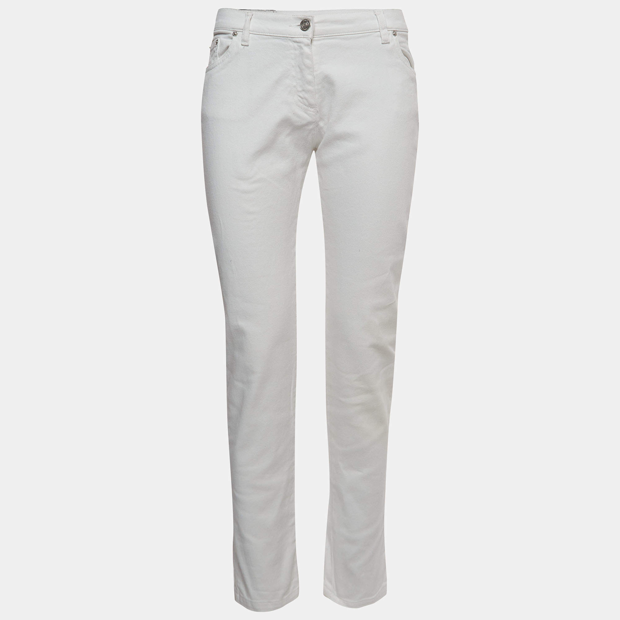 Kenzo White Denim Slim Fit Jeans S 