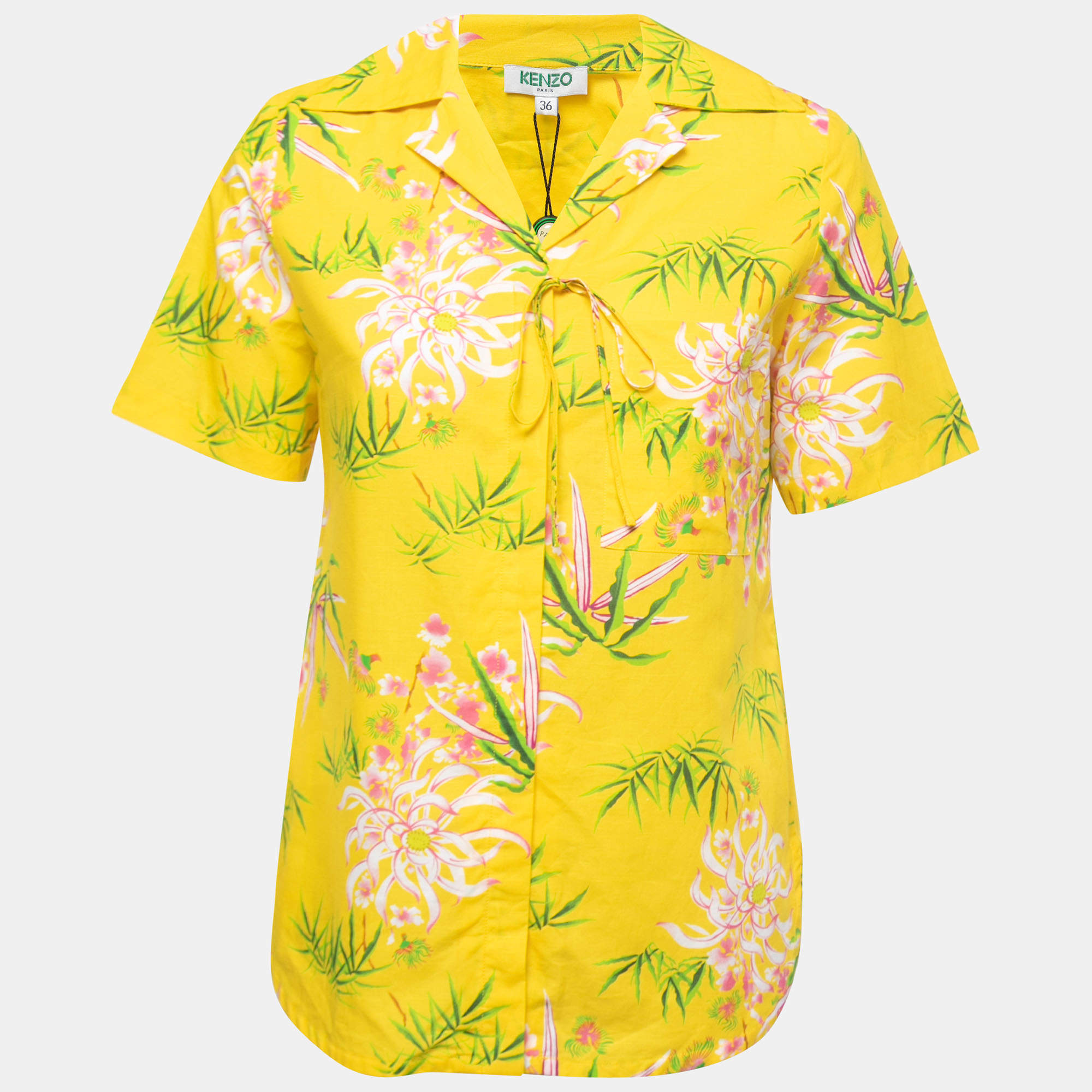 LUXURY Louis Vuitton Tropical Yellow Hawaiian Shirt Beach Short