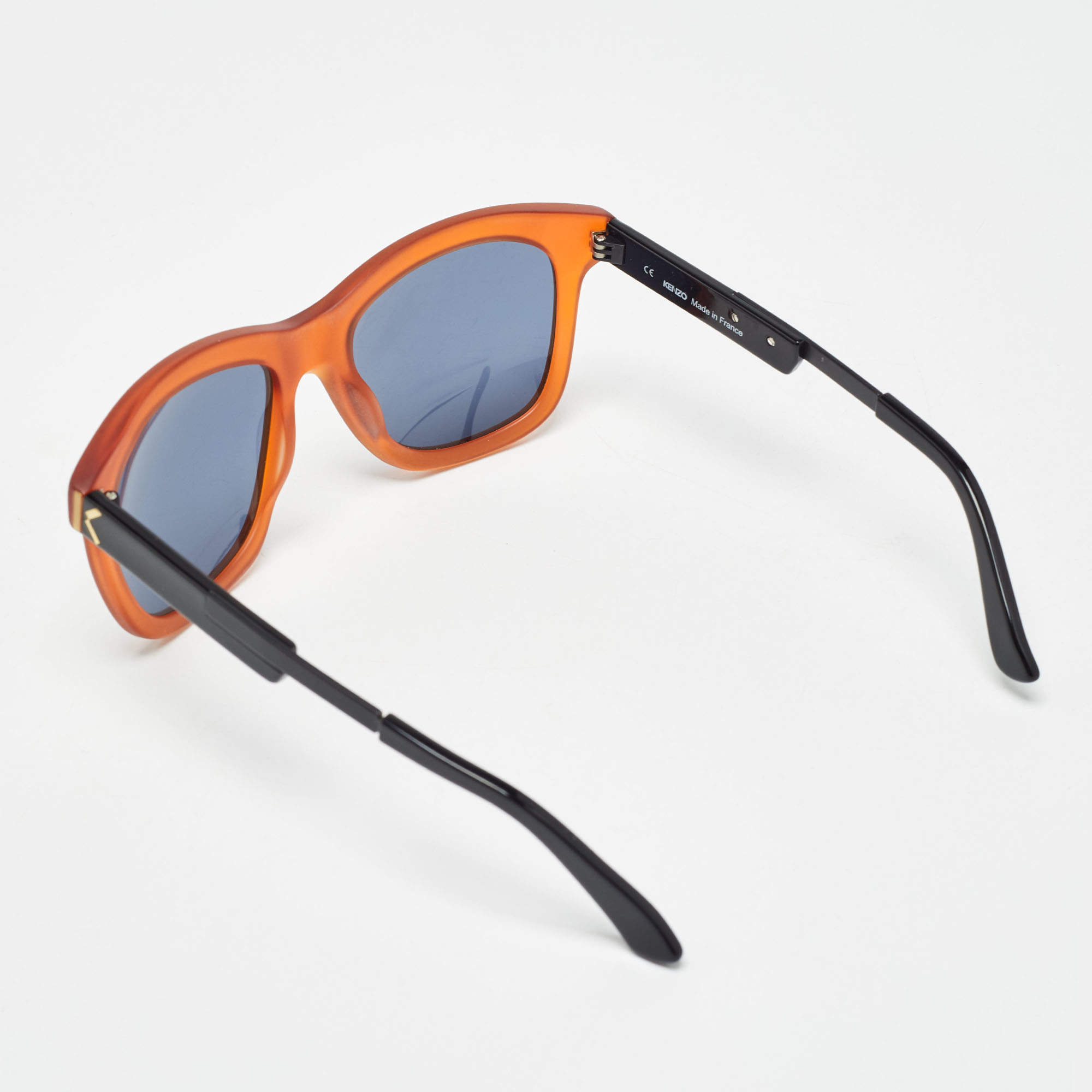 Pre Owned Kenzo Brown/Black KZ 3183 Frame Square Sunglasses