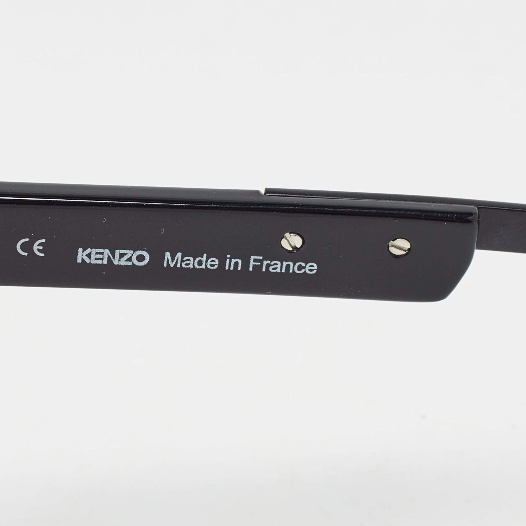 Pre Owned Kenzo Brown/Black KZ 3183 Frame Square Sunglasses
