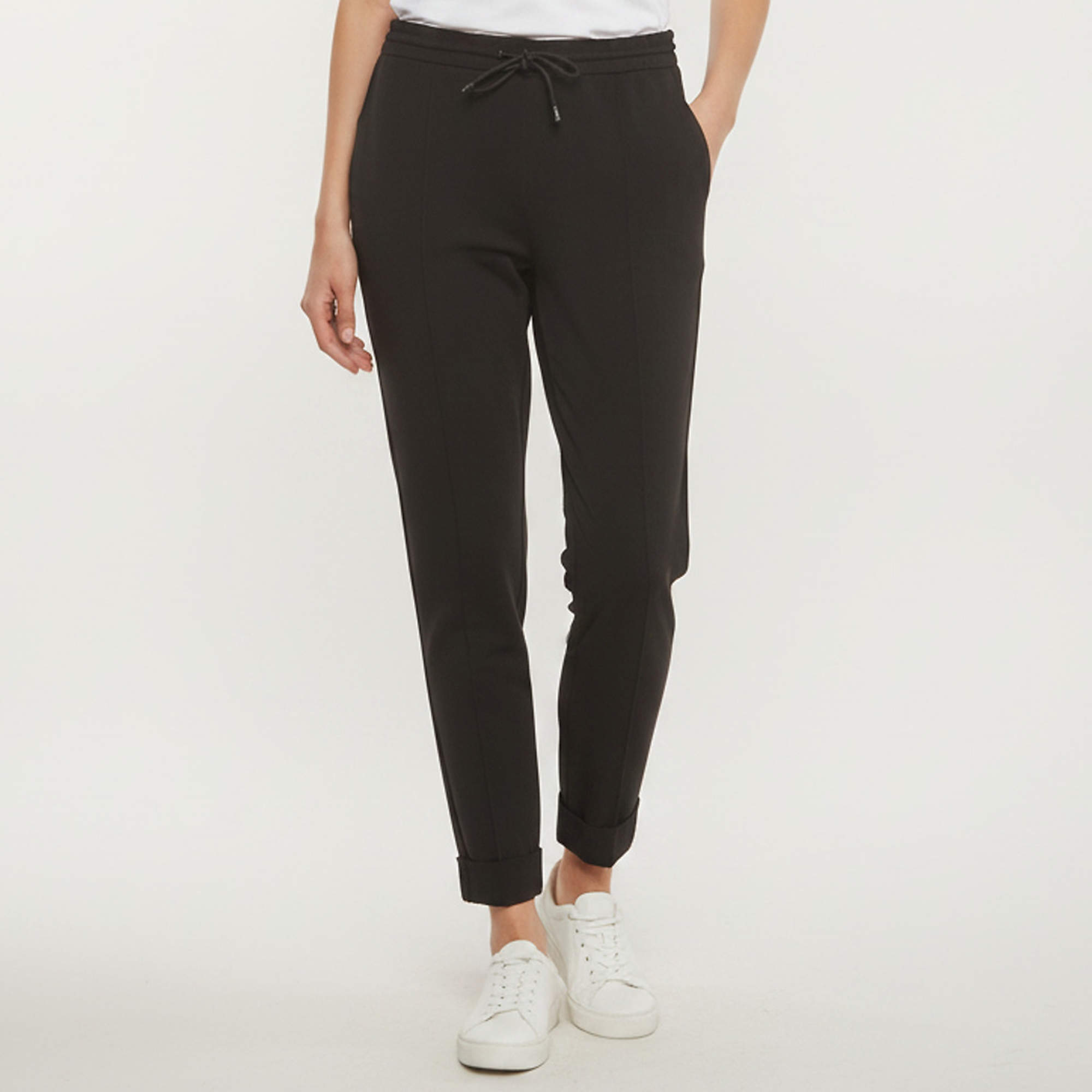 Pre Owned Kenzo Black Crepe Tailored Trousers M