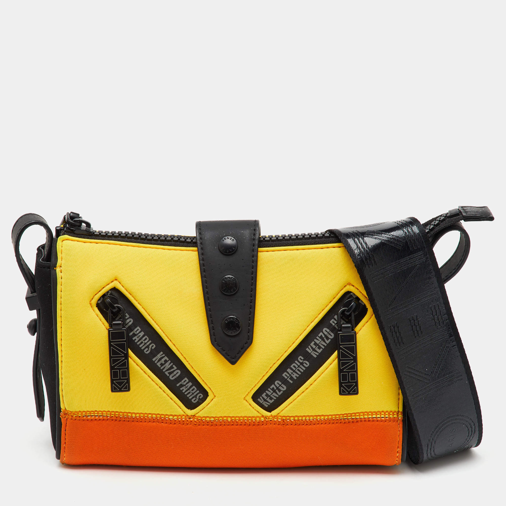 Pre Owned Kenzo Multicolor Canvas and Leather Kalifornia Shoulder Bag