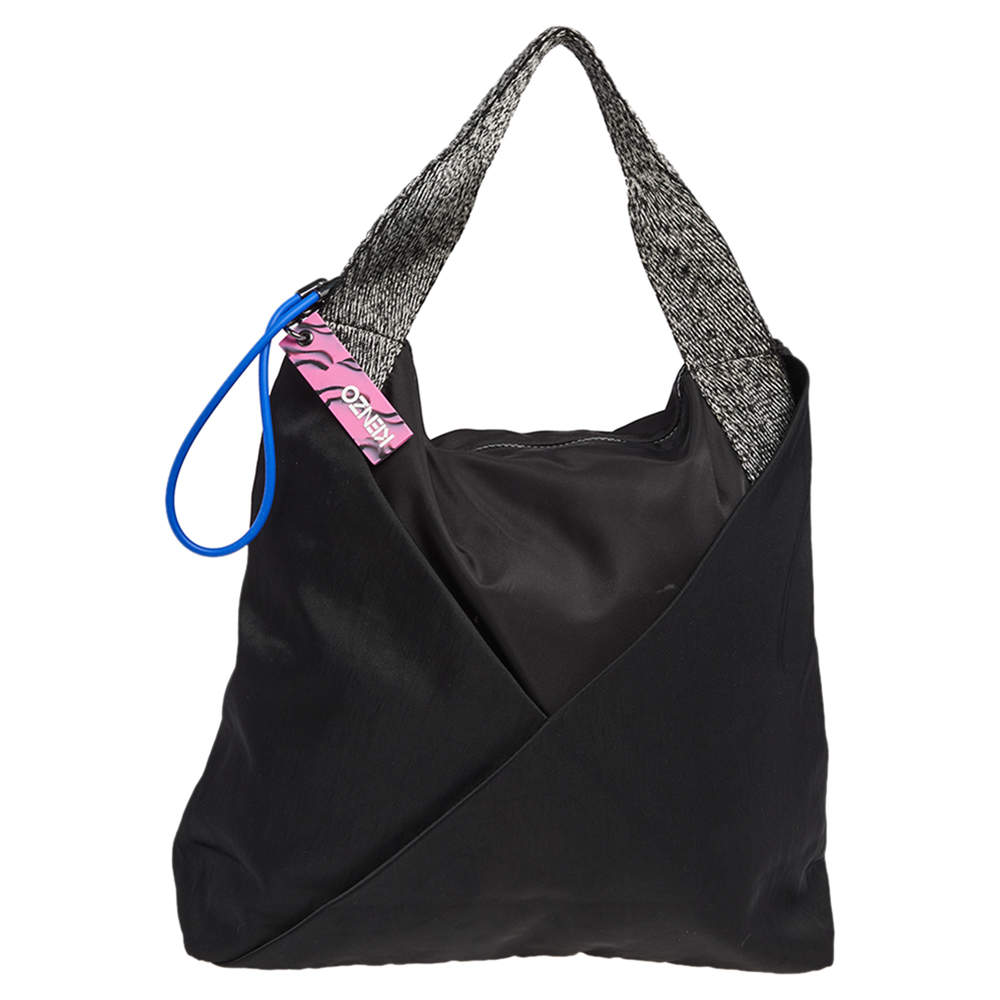 Pre Owned Kenzo Black Nylon Champ Tote