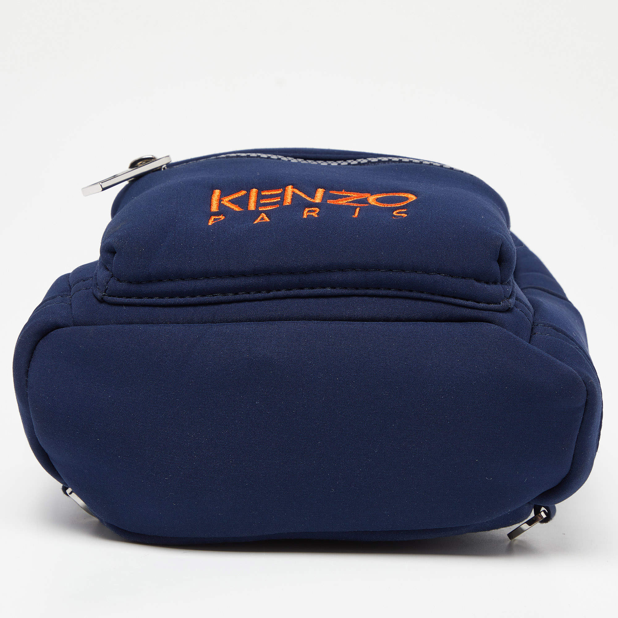 Kenzo Navy Blue Neoprene Mini Embroidered Tiger Backpack