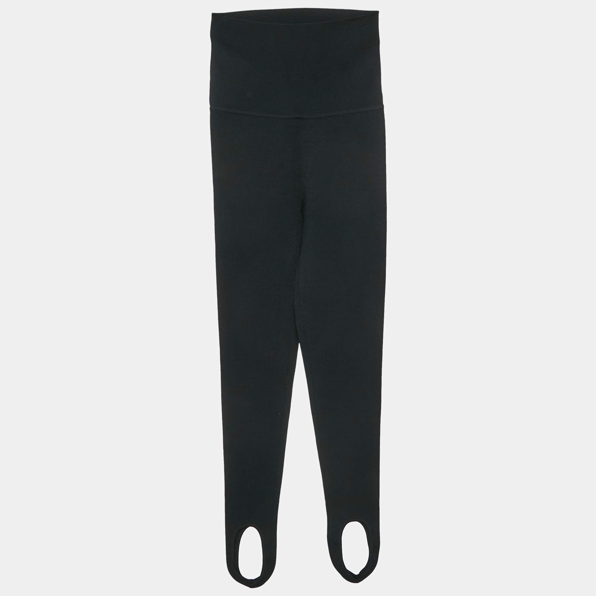 Khaite Black Jersey High Rise Leggings XS