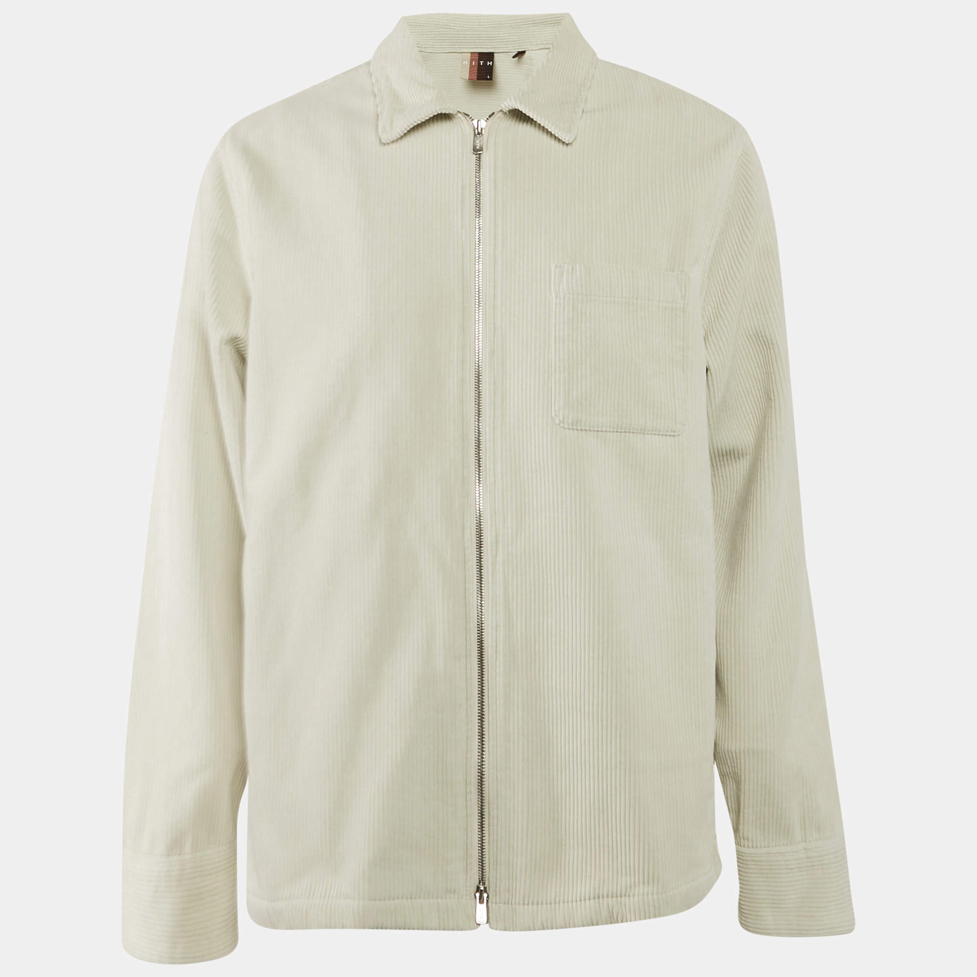 Kith Light Grey Corduroy Zip-Up Ginza Jacket L